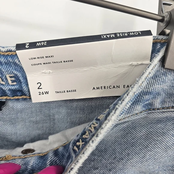 American Eagle Low-Rise Denim Maxi Skirt NWT | Size 2 - Picture 6 of 6
